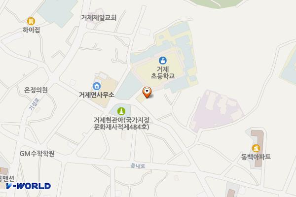 거제동상우체국 1층 위치 지도 — 경상남도 거제시 거제면 읍내로2길 18, 거제동상우체국