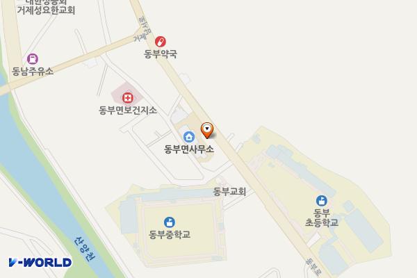 거제동부우체국 1층 위치 지도 — 경상남도 거제시 동부면 동부로 18, 거제동부우체국