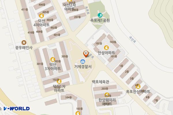 거제경찰서 별관2동 1층 위치 지도 — 경상남도 거제시 진목1길 2, 거제경찰서 (옥포동)