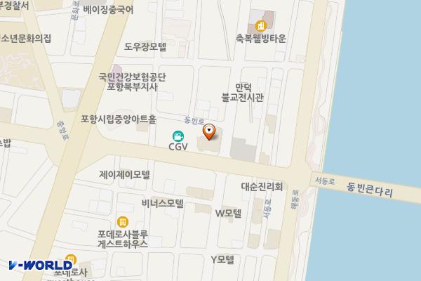 중앙동 노상 17 위치 지도 — 경상북도 포항시 북구 서동로 97