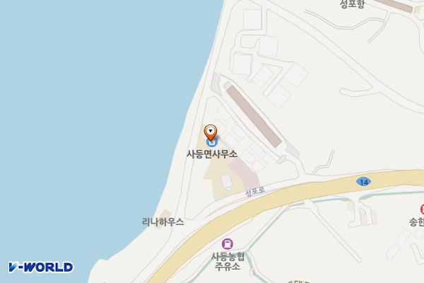 사등면사무소 1층 위치 지도 — 경상남도 거제시 사등면 성포로 104, 사등면사무소