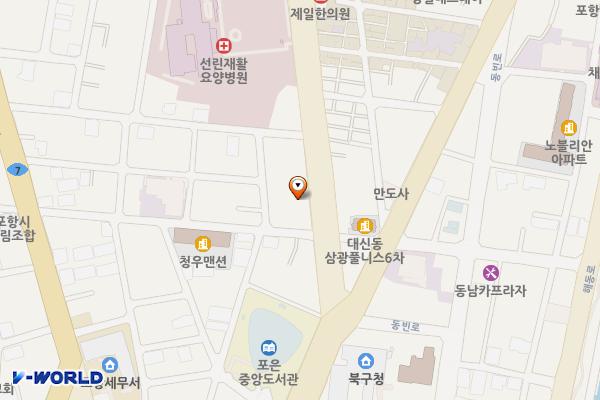 중앙동 노상12 위치 지도 — 경상북도 포항시 북구 대신로11