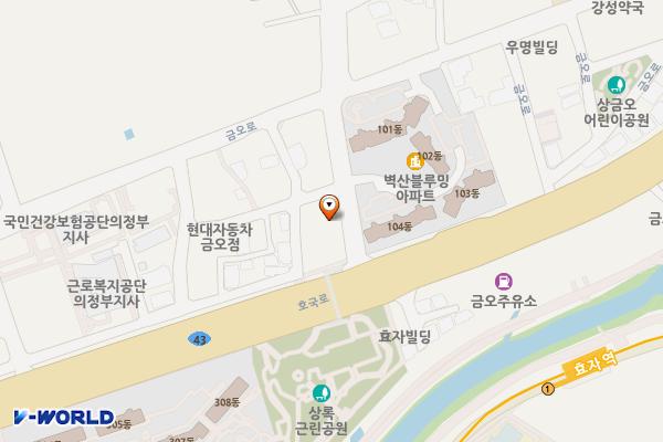 금오동 6지구 위치 지도 — 경기도 의정부시 금오동 452-1