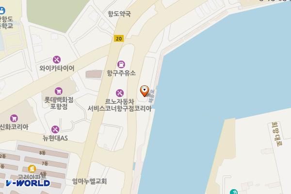 중앙동 노상10 위치 지도 — 경상북도 포항시 북구 해동로347