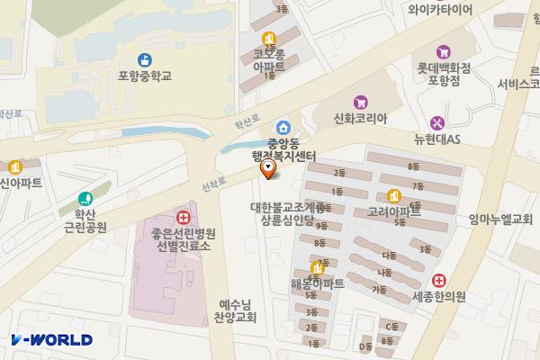 중앙동 노상9 위치 지도 — 경상북도 포항시 북구 선착로44번길 1-1
