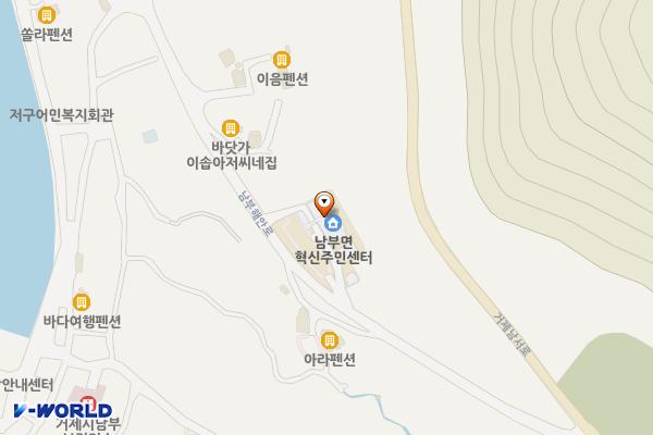 남부면주민자치센터 1층 위치 지도 — 경상남도 거제시 남부면 남부해안로 30, 남부면사무소