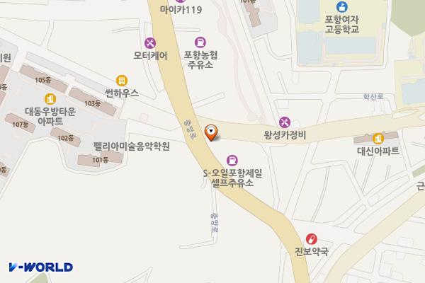 중앙동 노상7 위치 지도 — 경상북도 포항시 북구 중앙로 412