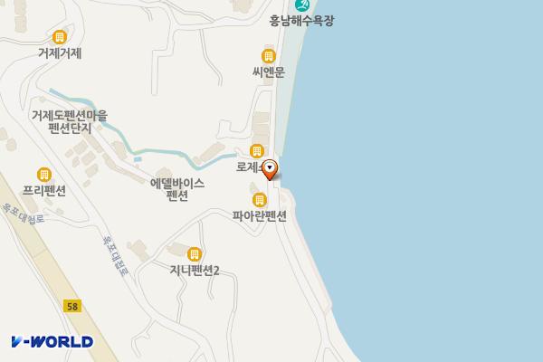 서목해수욕장 위치 지도 — 경상남도 거제시 장목면 외포리 474-3