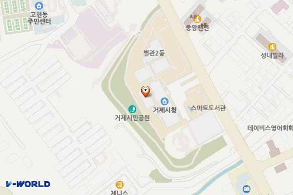 거제시청 본관 증축동 1층 위치 지도 — 경상남도 거제시 계룡로 125, 거제시청 (고현동)