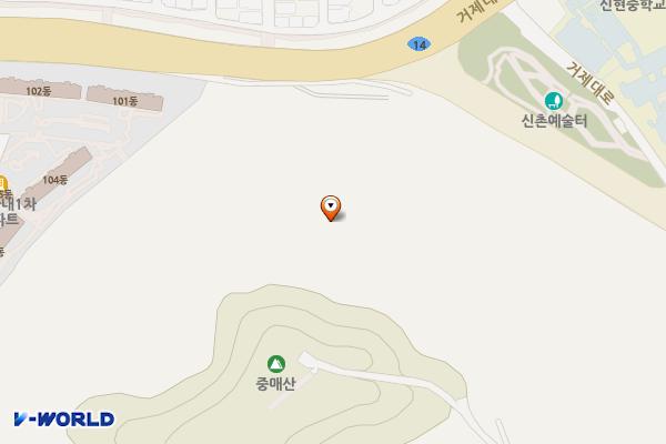 고현근린공원 위치 지도 — 경상남도 거제시 장평동 산 16-14