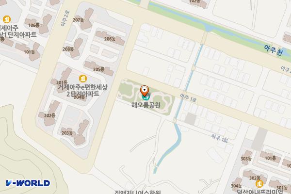 아주해오름공원(아주제3어린이공원) 위치 지도 — 경상남도 거제시 아주동 1672