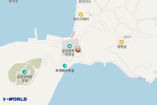옥계해수욕장(숲) 위치 지도 — 경상남도 거제시 하청면 칠천로 265-17