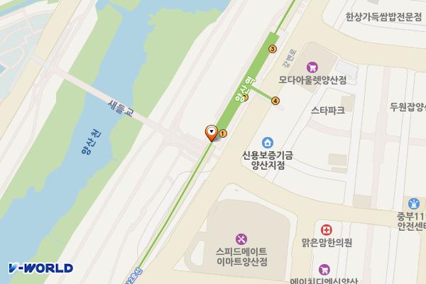 다방동만남의광장 위치 지도 — 경남 양산시 노포사송로 878 (다방동)