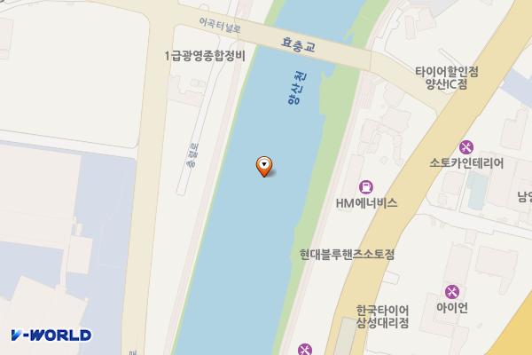 효충교 위치 지도 — 상북면 소토리 1287-47