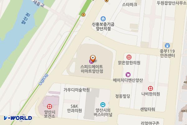 이마트 양산점 위치 지도 — 경남 양산시 양산역6길 12 (중부동, 신세계이마트양산점)