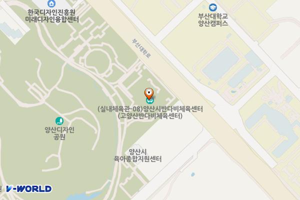 반다비체육센터 위치 지도 — 경상남도 양산시 물금읍 부산대학로 34, 반다비 체육센터