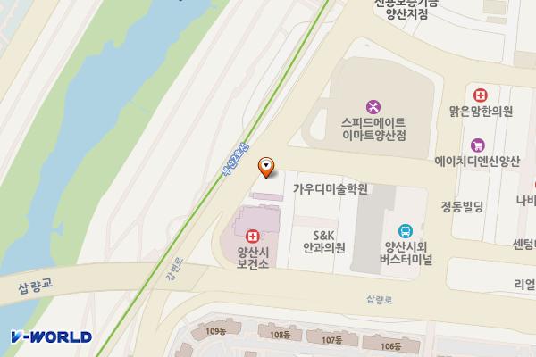 양산에너지마트주유소 화장실 위치 지도 — 경남 양산시 양산역5길 2 (중부동, 이마트주유소)