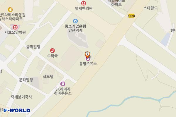 유명주유소 위치 지도 — 경남 양산시 웅상대로 811 (덕계동, S-OIL유명주유소)