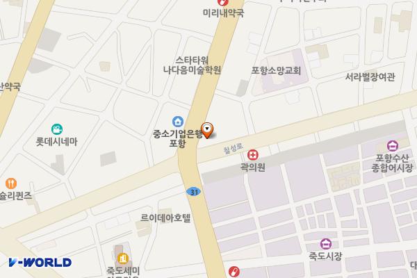 시내노상 5구역 위치 지도 — 경상북도 포항시 북구 중앙로 264