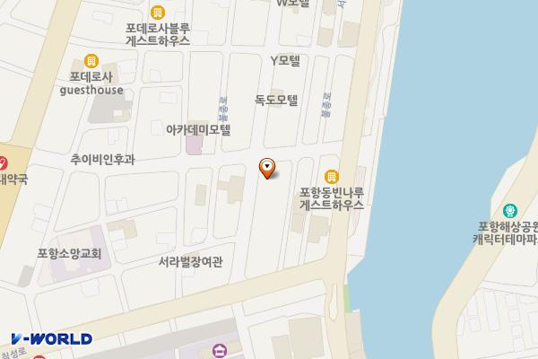 시내노상 4구역 위치 지도 — 경상북도 포항시 북구 동빈로14