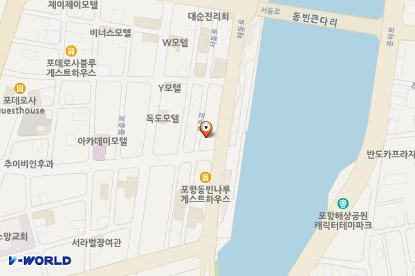 시내노상 3구역 위치 지도 — 경상북도 포항시 북구 해동로 217
