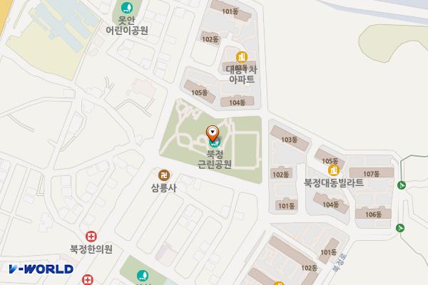 북정근린공원화장실 위치 지도 — 북정동 435