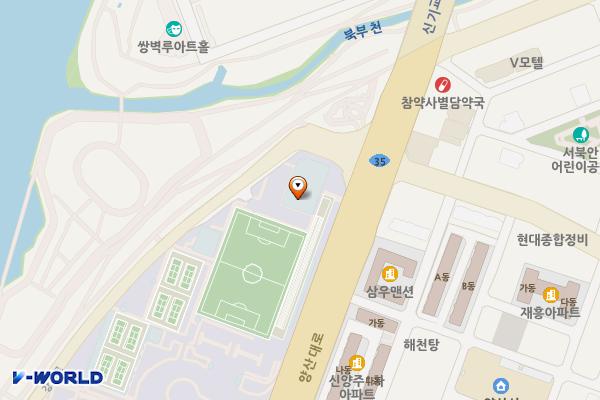 양산종합운동장(민방위대피소) 위치 지도 — 양산시 양산대로 849 양산종합운동장