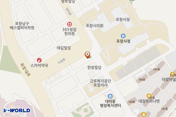 유료주차장 위치 지도 — 경상북도 포항시 남구 대잠동 1005-2