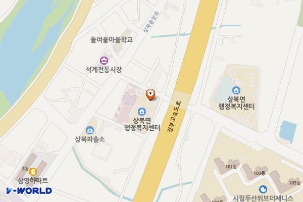 상북면행정복지센터 위치 지도 — 경남 양산시 상북면 상북중앙로 398