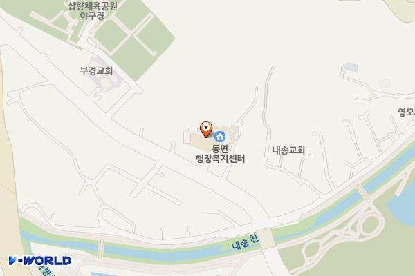 동면행정복지센터 화장실 위치 지도 — 양산시 동면 내송리 224-2(양산시 동면 내송로 37)