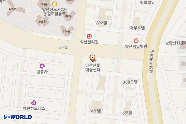 양산국유림관리소(1층) 위치 지도 — 경상남도 양산시 동면 금오로 250, 산림청양산국유림관리소