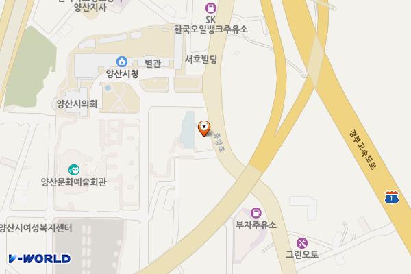 양산제일주유소 위치 지도 — 경상남도 양산시 중앙로 33, 양산제일주유소(S-Oil) (다방동)