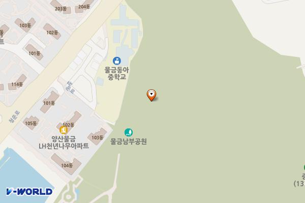 물금남부공원 위치 지도 — 물금읍 물금리 897-1
