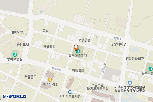 북부마을공원(순지어린이공원) 위치 지도 — 경남 양산시 하북면 신평7길 17 (순지리)