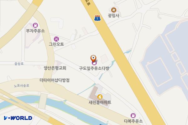 구도일주유소 다방 위치 지도 — 경남 양산시 다방길 15 (다방동, 다방주유소)