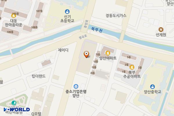 북부시장 위치 지도 — 경남 양산시 중앙로 232(북부동)