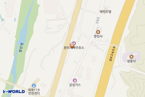 환타지아주유소 화장실 위치 지도 — 경남 양산시 하북면 양산대로 2270 (백록리, 환타지아주유소)