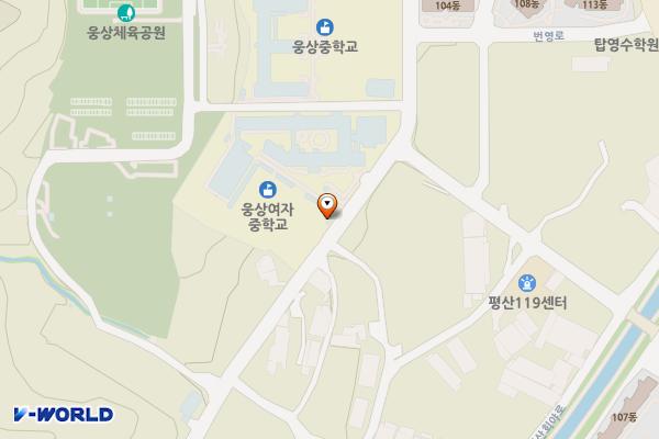 웅상여중학교 위치 지도 — 경상남도 양산시 배움터길 72 (평산동)