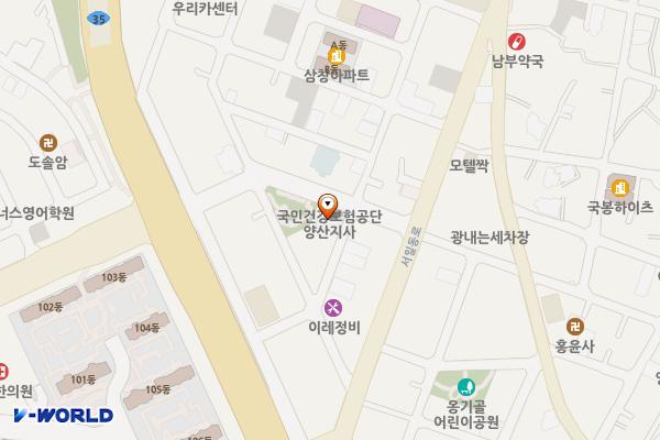 국민건강보험공단
양산지사 위치 지도 — 경상남도 양산시 서일동3길 9, 국민건강보험공단 (중부동)
