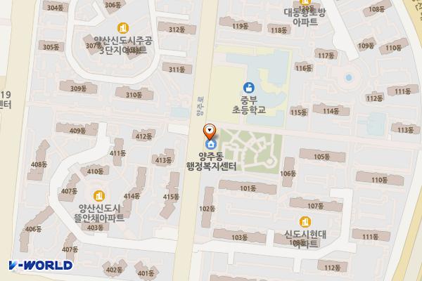 양주동행정복지센터 위치 지도 — 양주로 130, 양주동 주민센터