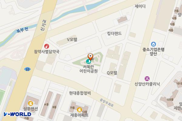 서북안어린이공원 위치 지도 — 경상남도 양산시 북부동 697-1