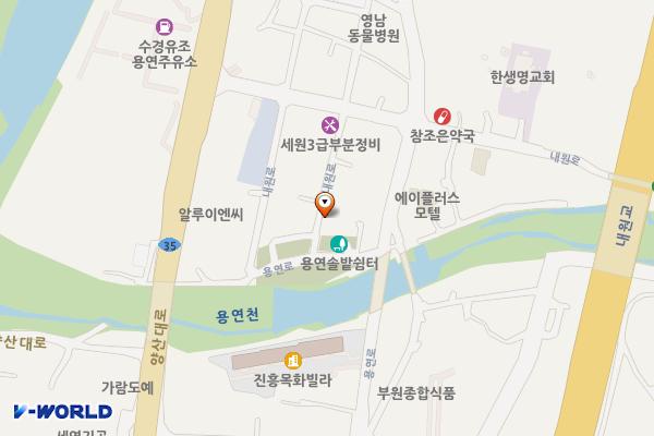 용연솔밭쉼터 위치 지도 — 경남 양산시 하북면 용연로 69-8 (용연리)