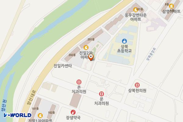 꿈샘어린이공원 위치 지도 — 경상남도 양산시 상북면 반회서7길 14
