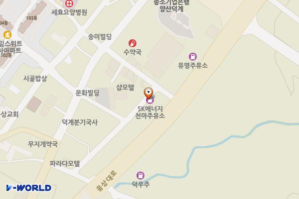 천마주유소 위치 지도 — 경남 양산시 웅상대로 795 (덕계동, SK천마주유소)