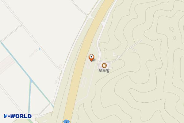 국도7호선 졸음쉼터 화장실 위치 지도 — 경상남도 양산시 용당동 716
