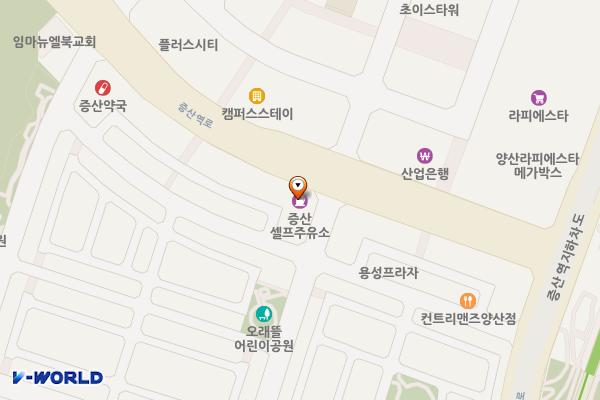 증산셀프주유소화장실 위치 지도 — 경남 양산시 물금읍 증산역로 158 (증산리)