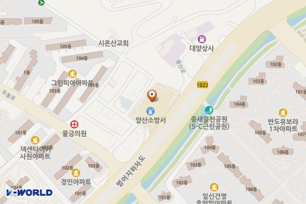 양산소방서 위치 지도 — 경상님도 양산시 황산로 719