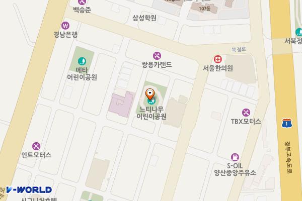 느티나무어린이공원 위치 지도 — 경상남도 양산시 북정동 895-3