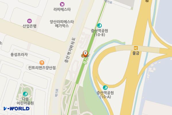 증산역지하철역 화장실 위치 지도 — 물금읍 메기로 168(증산지하철역)