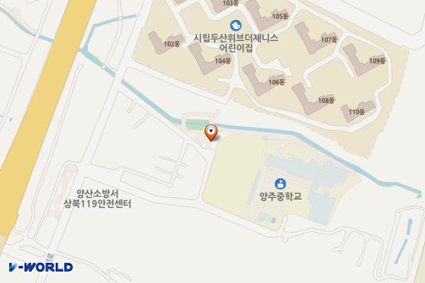 석계소하천 위치 지도 — 경상남도 양산시 상북면 석계리 52-54